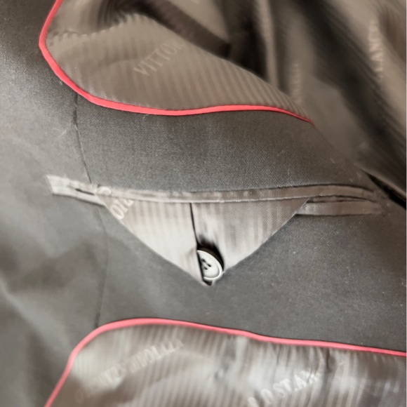 Vittorio St Angelo 100% wool Black Men's Blazer coat single breasted 3 bts 42R - Picture 2 of 10